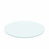 35.8" Round Tempered Glass Table Top Clear Glass 1/4" Thick Flat Polished Edge