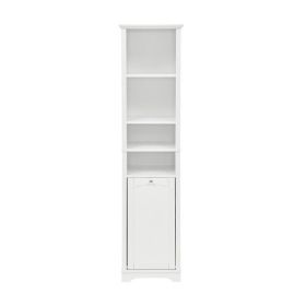 64" Tall Bathroom Storage Cabinet for Small Space, Floor Standing Cabinet for Living Room Bathroom Home Office Kitchen