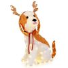 43.5" Christmas dog decorations with LED lights, Christmas decorations