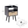 Single draw nightstand - Black