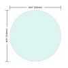 24" Round Tempered Glass Table Top Clear Glass 1/4" Thick Round Polished Edge