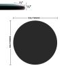 38.6" Round Tempered Glass Table Top black Glass 0.47" Thick Beveled Polished Edge