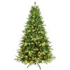 6FT PE/PVC Mixed Automatic Christmas Tree With Lights Xmas Decoration Light Up Holiday Season