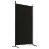 2-Panel Room Divider Black 68.9"x70.9" Fabric