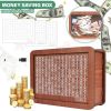 Cash Vault Wooden Savings Box, Wooden Cash Saver Money Saving Box With Countdown