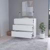 Avra 3 Drawer Dresser, Manufactured Wood Top and Front Chest of Drawers