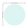 35.8" Round Tempered Glass Table Top Clear Glass 1/4" Thick Round Polished Edge