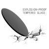 38.6" Round Tempered Glass Table Top black Glass 0.47" Thick Beveled Polished Edge
