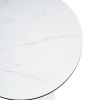 TULIP DINING TABLE ,Dia. 106cm ROUND, WHT, MARBLE WHT, 1pc per ctn