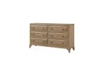 Modern 6 Drawer Dresser Sand Finish