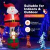 8 Feet Christmas Decorations,Inflatable Santa Claus and Reindeer