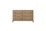 Modern 6 Drawer Dresser Sand Finish