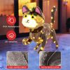 Holiday decoration 3D cute cat with LED lights