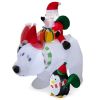 7 Feet Inflatable Santa Claus Riding Bear Inflatable Decoration