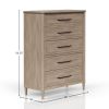 5 Drawer Door Chest Sand Finish