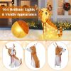 43.5" Christmas dog decorations with LED lights, Christmas decorations