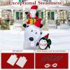 7 Feet Inflatable Santa Claus Riding Bear Inflatable Decoration