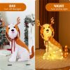 43.5" Christmas dog decorations with LED lights, Christmas decorations