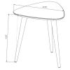 Manhattan Comfort Utopia 19.88" High Triangle End Table With Splayed Wooden Legs in White Gloss