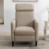 Modern Artistic Color Design Adjustable Recliner Chair PU Leather for Living Room Bedroom Home Theater, Beige