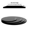 38.6" Round Tempered Glass Table Top black Glass 0.47" Thick Beveled Polished Edge