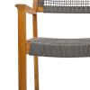 BRAIDED DINING CHAIR Dark Grey