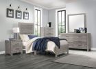 Rustic Gray Finish Twin Size Panel Bed Wooden Bedroom Furniture 1pc, Bed in a Box