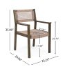 BRAIDED DINING CHAIR Light Brown (SET OF 2)