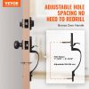 VEVOR Front Door Handle and Deadbolt Set, Antique Copper Front Door Lock Set with Interior Knob, Adjustable Hole Spacing Single Cylinder Handleset