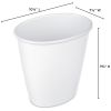 (4 pack) Sterilite 1.5 Gallon Oval Vanity Trash Can, Plastic, Bathroom, White