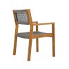 BRAIDED DINING CHAIR Dark Grey