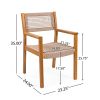 BRAIDED DINING CHAIR Light Brown