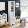 64" Tall Bathroom Storage Cabinet for Small Space, Floor Standing Cabinet for Living Room Bathroom Home Office Kitchen