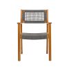 BRAIDED DINING CHAIR Dark Grey