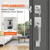 VEVOR Front Door Handle and Deadbolt Set, Satin Nickel Square Handle Set with Lever Door Handle