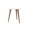Manhattan Comfort Utopia 19.88" High Triangle End Table With Splayed Wooden Legs in White Gloss