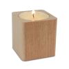 Beech wood teacup candle holder