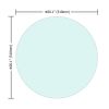 20" Round Tempered Glass Table Top Clear Glass 1/4" Thick Round Polished Edge