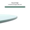 35.8" Round Tempered Glass Table Top Clear Glass 1/4" Thick Round Polished Edge