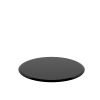 38.6" Round Tempered Glass Table Top Black Glass 0.4" Thick Beveled Polished Edge
