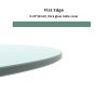 20" Round Tempered Glass Table Top Clear Glass 1/4" Thick Flat Polished Edge