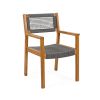 BRAIDED DINING CHAIR Dark Grey