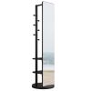 Full-length mirror solid wood + rubber wood + glass, 65.7*17.7in(mirror width:13.7in) Large mirror for viewing the whole body