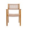 BRAIDED DINING CHAIR Light Brown