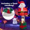 8 Feet Christmas Decorations,Inflatable Santa Claus and Reindeer