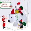 7 Feet Inflatable Santa Claus Riding Bear Inflatable Decoration