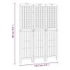 3-Panel Room Divider 47.8"x0.8"x70.9" Solid Wood Acacia