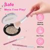 Pretend Makeup Kit for Girls, 12 Pcs Fake Play Makeup Set with Cosmetic Bag, Toddler Cosmetic Vanity Set for 3, 4, 5, 6, 7