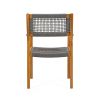 BRAIDED DINING CHAIR Dark Grey