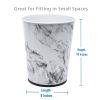 Bath Bliss 1.3 gal Bathroom Trash Can Wastebasket, Marble